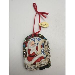 Danbury Mint Santa Claus Coming To Town Musical Ornament Not Working Xmas